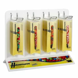 Hausmann Pinzette Display Candy assortiert 16 Stück 4x4 Pinzetten schräg