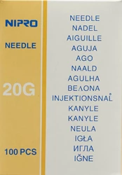 Nipro Einmalkanülen 0.9x70mm 20Gx2 3/4" gelb