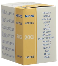 Nipro Einmalkanülen 0.9x70mm 20Gx2 3/4" gelb
