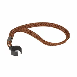 Sahag Stockschlaufe Kordel braun mit Clip