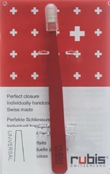 rubis Pinzette gerade rot Inox