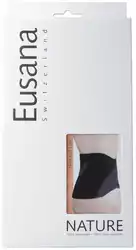 Eusana Nierenwärmer anatomisch Seide/Wolle XL schwarz