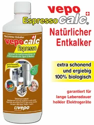 vepocalc espresso détartrant naturel pour toutes les machines à café appareils électriques 100% biodégradable