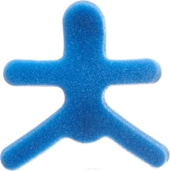 OMNIMED Dalco Frog Fingerschiene L silber blau