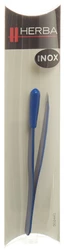Herba Pinzette schräg Inox blau
