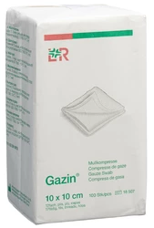 Gazin Mullkompressen 10x10cm 12-fach unsteril