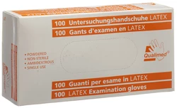 Qualimed Untersuchungshandschuhe Latex S gepudert unsteril
