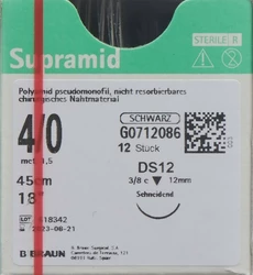 Supramid 45cm DS 12 4-0 schwarz