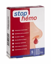 stop hémo Display Watte steril 12x5 Stück