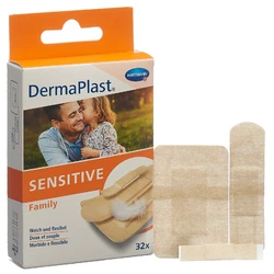 DermaPlast SENSITIVE Family Strips assortiment hautfarbig