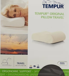 Tempur Reisekissen 25x31x10cm Bezug Velours grau