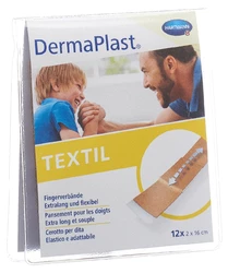 DermaPlast TEXTIL Fingerverband 2x16cm hautfarbig