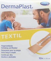 DermaPlast TEXTIL Fingerverband 2x16cm hautfarbig