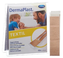 DermaPlast TEXTIL Fingerverband 2x16cm hautfarbig