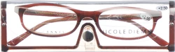 Nicole Diem Lesebrille 2.50dpt Cannes braun