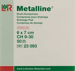 Metalline Drain Kompressen 6x7cm steril
