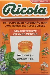 Ricola Kräuterbonbons Orange Minze ohne Zucker mit Stevia