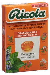 Ricola Orangen-Minze Kräuterbonbons ohne Zucker mit Stevia