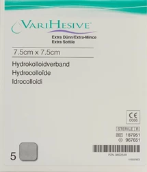 Varihesive Hydrokolloidverband Verband 7.5x7.5cm extra dünn