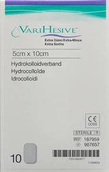 Varihesive Hydrokolloidverband Verband 5x10cm extra dünn
