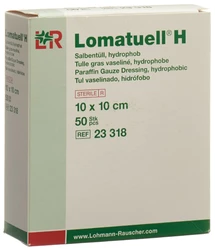 Lomatuell H tulle grasse vaseliné 10x10cm stérile