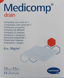 Medicomp drain 7.5x7.5 steril