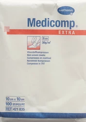 Medicomp Extra Vlieskompr 10x10cm n st