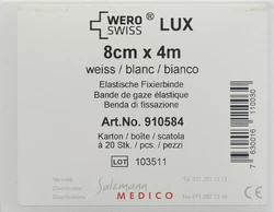 WERO SWISS Lux Elastische Fixierbinde 4mx8cm weiss