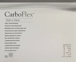 Carboflex Aktivkohle Verband 10x10cm steril