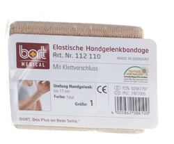 BORT Med Handgelenkbandage Velcro 8cm Gr1 -17cm beige