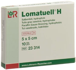 Lomatuell H tulle grasse vaseliné 5x5cm stérile