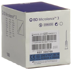 BD Microlance 3 aiguilles 0.60x30mm bleu