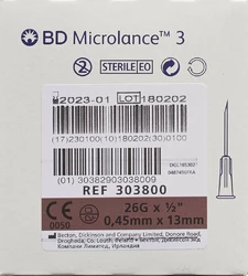 BD Microlance 3 Injektion Kanüle 0.45x1mm braun