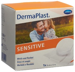 DermaPlast SENSITIVE Schnellverband 8cmx5m weiss