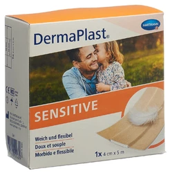 DermaPlast SENSITIVE Schnellverband 4cmx5m hautfarbig