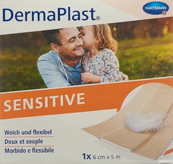 DermaPlast SENSITIVE Schnellverband 6cmx5m hautfarbig