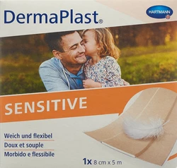 DermaPlast SENSITIVE Schnellverband 8cmx5m hautfarbig
