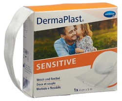 DermaPlast SENSITIVE Sensitive Schnellverband 4cmx5m weiss