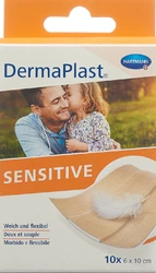 DermaPlast SENSITIVE Schnellverband 6x10cm hautfarbig