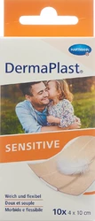DermaPlast SENSITIVE Schnellverband 4x10cm hautfarbig