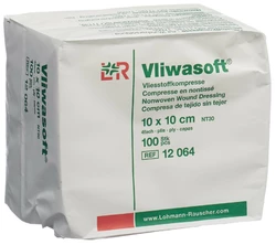 Vliwasoft Vliesstoffkompressen 10x10cm 4-lagig