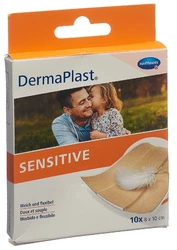 DermaPlast SENSITIVE Schnellverband 8x10cm hautfarbig