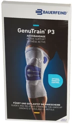 BAUERFEIND GenuTrain P3 Aktivbandage Grösse 5 rechts titan