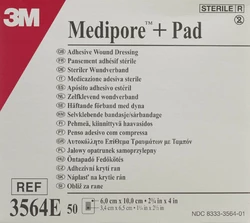 3M Medipore 6x10cm compresse 3.4x6.5cm Island