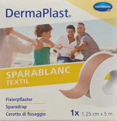 DermaPlast Sparablanc Textil 1.25cmx5m hautfarbe