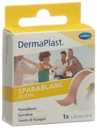 DermaPlast Sparablanc Textil 1.25cmx5m hautfarbe