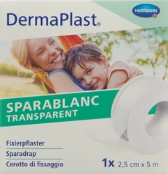 DermaPlast Sparablanc transparent 2.5cmx5m blanc