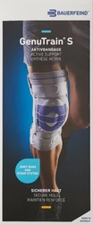BAUERFEIND GenuTrain S Aktivbandage Grösse 4 rechts titan