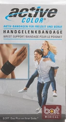 BORT ActiveColor Handgelenkbandage M -19cm schwarz
