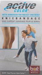 BORT ActiveColor Kniebandage M -37cm beige
